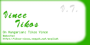 vince tikos business card